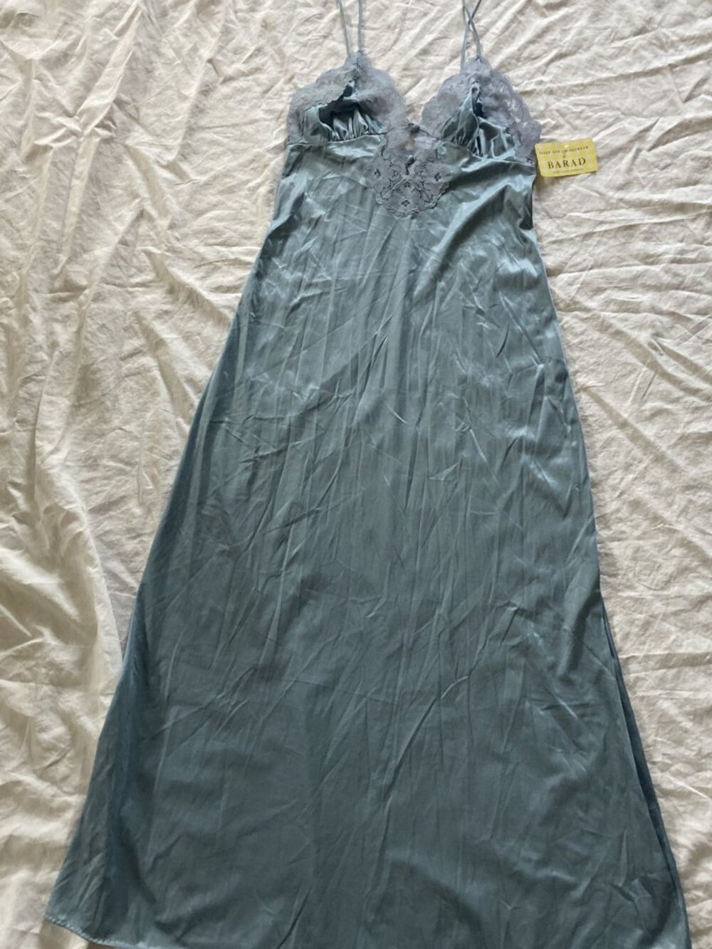 NWT Vintage Tom Bezduda for BARAD & Co. Blue Nightgown and Robe Set M USA - Picture 3 of 16